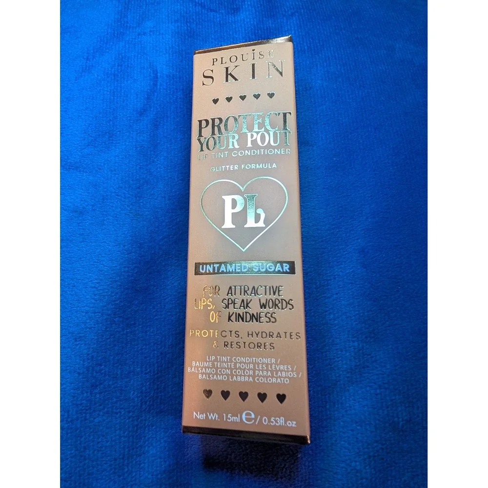 PLouise Protect Your Pout Lip Tint Women 15ml Untamed Sugar Glitter Keychain